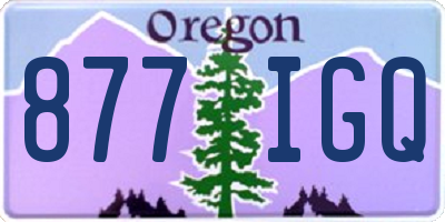 OR license plate 877IGQ