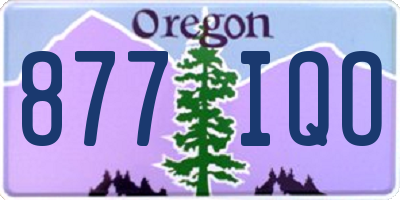 OR license plate 877IQO