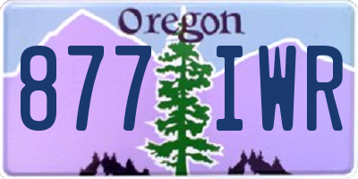 OR license plate 877IWR