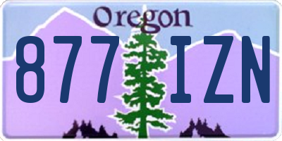 OR license plate 877IZN