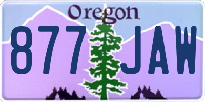 OR license plate 877JAW