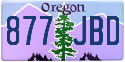 OR license plate 877JBD