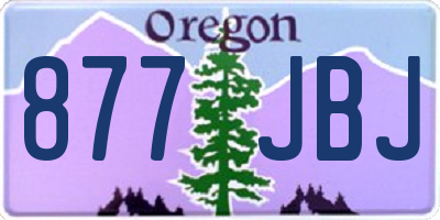 OR license plate 877JBJ