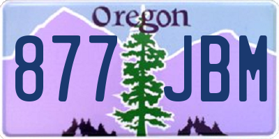 OR license plate 877JBM
