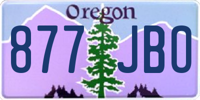 OR license plate 877JBO