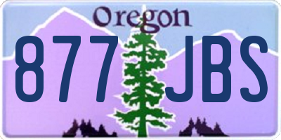 OR license plate 877JBS