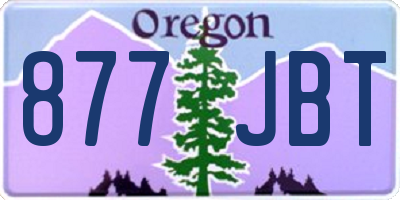 OR license plate 877JBT