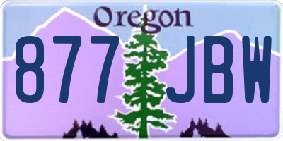 OR license plate 877JBW