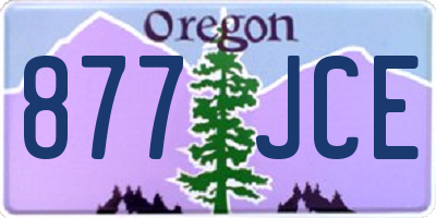 OR license plate 877JCE