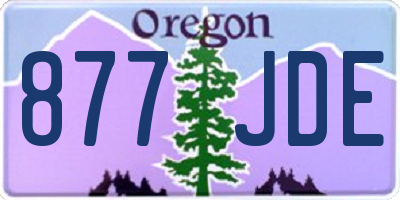 OR license plate 877JDE