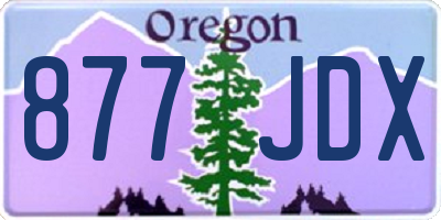 OR license plate 877JDX