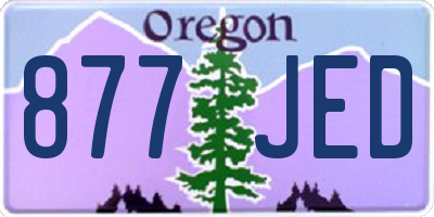OR license plate 877JED