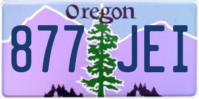 OR license plate 877JEI