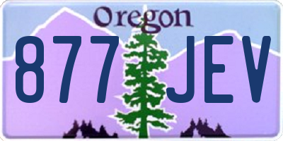 OR license plate 877JEV