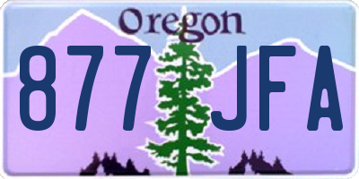 OR license plate 877JFA