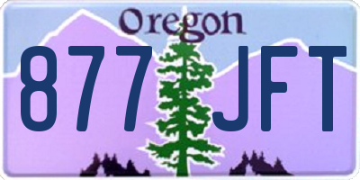 OR license plate 877JFT