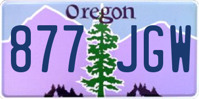 OR license plate 877JGW