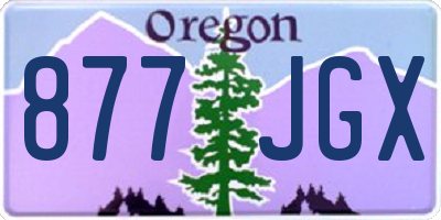 OR license plate 877JGX