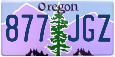 OR license plate 877JGZ