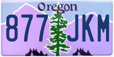 OR license plate 877JKM