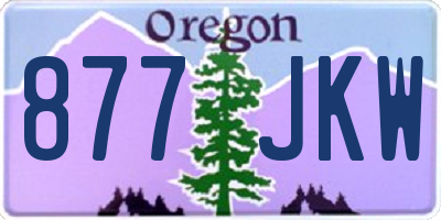 OR license plate 877JKW