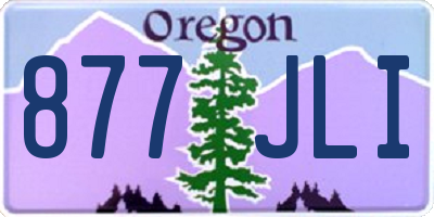 OR license plate 877JLI