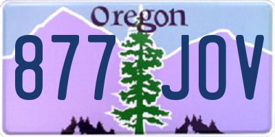 OR license plate 877JOV