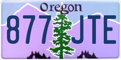 OR license plate 877JTE