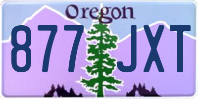 OR license plate 877JXT