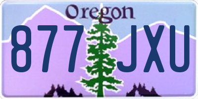 OR license plate 877JXU