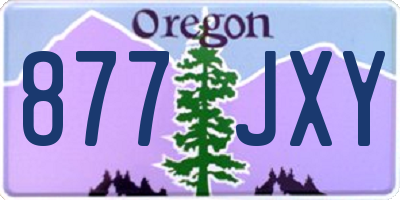 OR license plate 877JXY