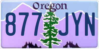 OR license plate 877JYN