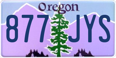 OR license plate 877JYS