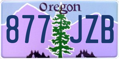 OR license plate 877JZB