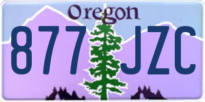 OR license plate 877JZC