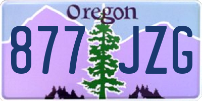 OR license plate 877JZG