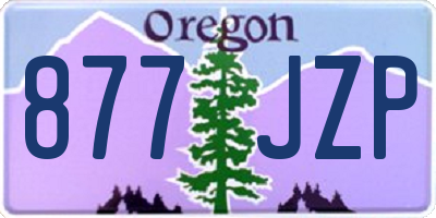 OR license plate 877JZP