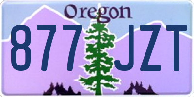 OR license plate 877JZT
