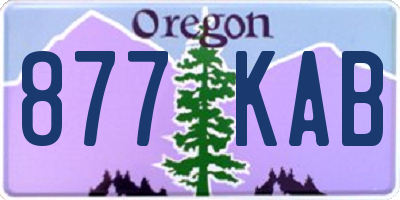 OR license plate 877KAB