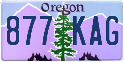 OR license plate 877KAG
