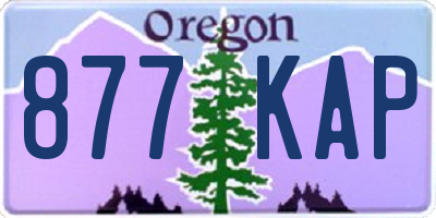OR license plate 877KAP