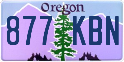 OR license plate 877KBN