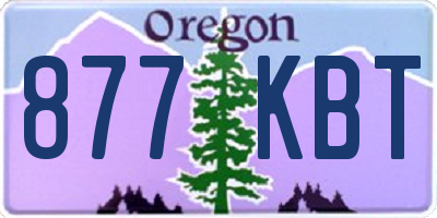 OR license plate 877KBT
