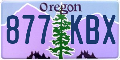 OR license plate 877KBX