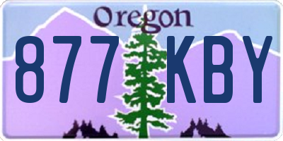 OR license plate 877KBY