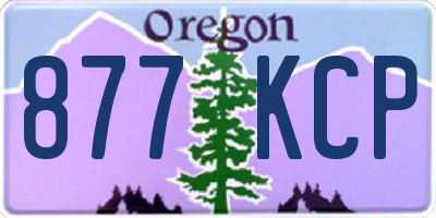OR license plate 877KCP