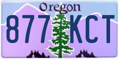 OR license plate 877KCT