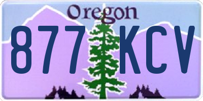 OR license plate 877KCV