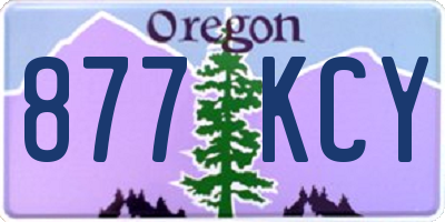 OR license plate 877KCY