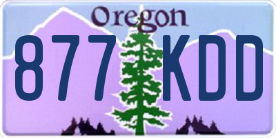 OR license plate 877KDD